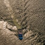 Aerial Photography, Tug boat in the Mississippi